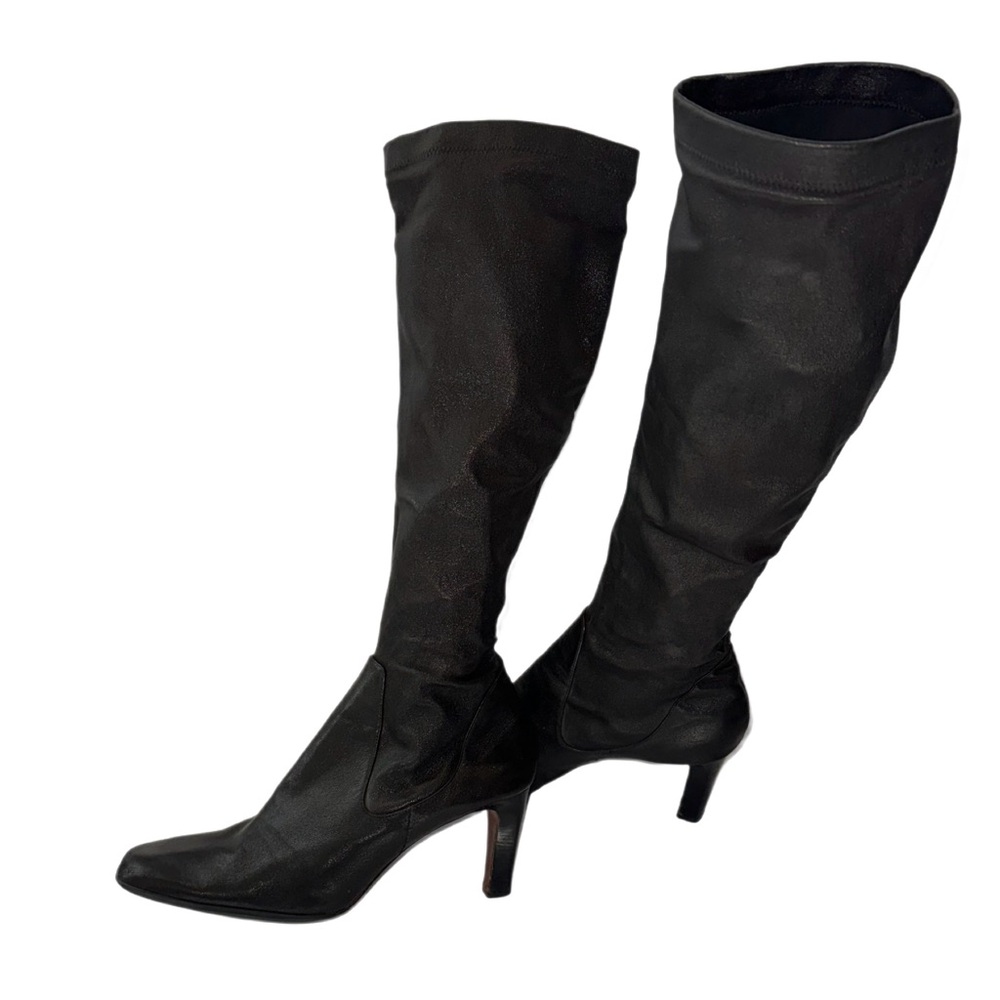 Cole Haan Black Leather Knee-High Boots - Size 10.5